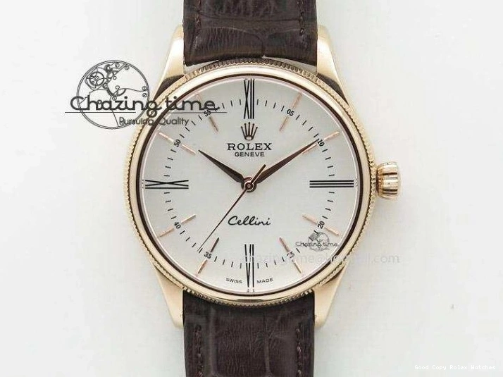 AAA Replica Watches YG On 3879 Numeral Black Leather Cellini Dial A Date Strap Black NewStyle Markers 0101